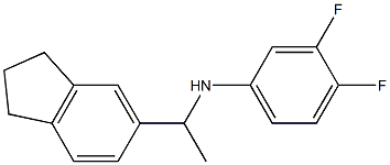 N-[1-(2,3-dihydro-1H-inden-5-yl)ethyl]-3,4-difluoroaniline Structure