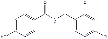 N-[1-(2,4-dichlorophenyl)ethyl]-4-hydroxybenzamide Struktur