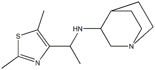 N-[1-(2,5-dimethyl-1,3-thiazol-4-yl)ethyl]-1-azabicyclo[2.2.2]octan-3-amine 结构式