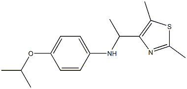 N-[1-(2,5-dimethyl-1,3-thiazol-4-yl)ethyl]-4-(propan-2-yloxy)aniline 结构式