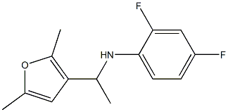 N-[1-(2,5-dimethylfuran-3-yl)ethyl]-2,4-difluoroaniline Struktur