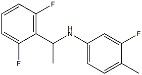 N-[1-(2,6-difluorophenyl)ethyl]-3-fluoro-4-methylaniline,,结构式