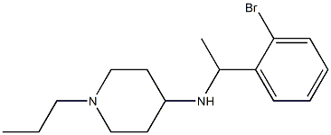 N-[1-(2-bromophenyl)ethyl]-1-propylpiperidin-4-amine 结构式