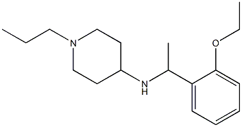 N-[1-(2-ethoxyphenyl)ethyl]-1-propylpiperidin-4-amine,,结构式