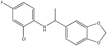 N-[1-(2H-1,3-benzodioxol-5-yl)ethyl]-2-chloro-4-fluoroaniline 化学構造式