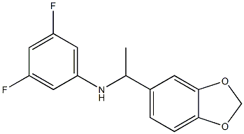 N-[1-(2H-1,3-benzodioxol-5-yl)ethyl]-3,5-difluoroaniline Struktur