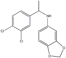 N-[1-(3,4-dichlorophenyl)ethyl]-2H-1,3-benzodioxol-5-amine,,结构式