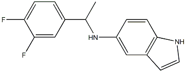 N-[1-(3,4-difluorophenyl)ethyl]-1H-indol-5-amine 结构式