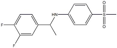 N-[1-(3,4-difluorophenyl)ethyl]-4-methanesulfonylaniline,,结构式