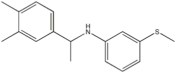 N-[1-(3,4-dimethylphenyl)ethyl]-3-(methylsulfanyl)aniline 化学構造式