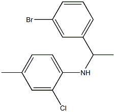 N-[1-(3-bromophenyl)ethyl]-2-chloro-4-methylaniline Structure