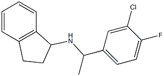 N-[1-(3-chloro-4-fluorophenyl)ethyl]-2,3-dihydro-1H-inden-1-amine Structure