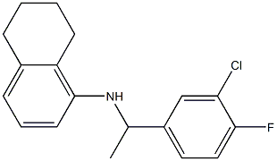 N-[1-(3-chloro-4-fluorophenyl)ethyl]-5,6,7,8-tetrahydronaphthalen-1-amine 化学構造式