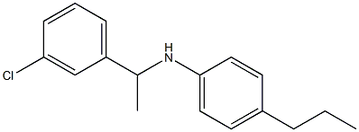 N-[1-(3-chlorophenyl)ethyl]-4-propylaniline 化学構造式