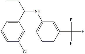 N-[1-(3-chlorophenyl)propyl]-3-(trifluoromethyl)aniline Structure