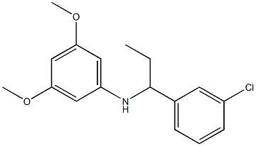 N-[1-(3-chlorophenyl)propyl]-3,5-dimethoxyaniline 化学構造式