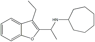 N-[1-(3-ethyl-1-benzofuran-2-yl)ethyl]cycloheptanamine Structure