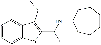 N-[1-(3-ethyl-1-benzofuran-2-yl)ethyl]cycloheptanamine 化学構造式