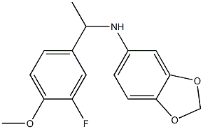 N-[1-(3-fluoro-4-methoxyphenyl)ethyl]-2H-1,3-benzodioxol-5-amine Structure