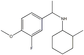 N-[1-(3-fluoro-4-methoxyphenyl)ethyl]-2-methylcyclohexan-1-amine 化学構造式