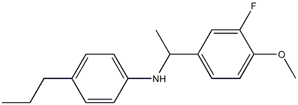 N-[1-(3-fluoro-4-methoxyphenyl)ethyl]-4-propylaniline Structure