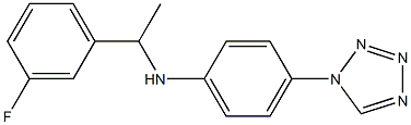 N-[1-(3-fluorophenyl)ethyl]-4-(1H-1,2,3,4-tetrazol-1-yl)aniline Struktur
