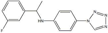 N-[1-(3-fluorophenyl)ethyl]-4-(1H-1,2,3,4-tetrazol-1-yl)aniline Structure