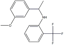 N-[1-(3-methoxyphenyl)ethyl]-2-(trifluoromethyl)aniline,,结构式