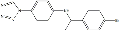 N-[1-(4-bromophenyl)ethyl]-4-(1H-1,2,3,4-tetrazol-1-yl)aniline Struktur