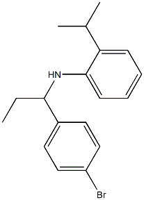 N-[1-(4-bromophenyl)propyl]-2-(propan-2-yl)aniline,,结构式