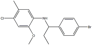 N-[1-(4-bromophenyl)propyl]-4-chloro-2-methoxy-5-methylaniline Structure