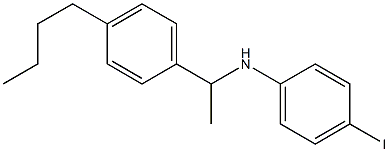 N-[1-(4-butylphenyl)ethyl]-4-iodoaniline 化学構造式