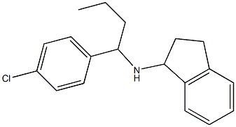 N-[1-(4-chlorophenyl)butyl]-2,3-dihydro-1H-inden-1-amine 结构式