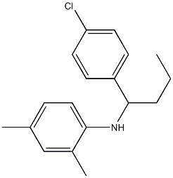 N-[1-(4-chlorophenyl)butyl]-2,4-dimethylaniline 化学構造式