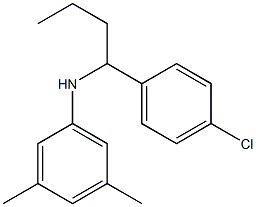 N-[1-(4-chlorophenyl)butyl]-3,5-dimethylaniline Structure