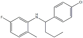 N-[1-(4-chlorophenyl)butyl]-5-fluoro-2-methylaniline Struktur