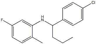 N-[1-(4-chlorophenyl)butyl]-5-fluoro-2-methylaniline 结构式