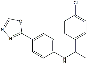 N-[1-(4-chlorophenyl)ethyl]-4-(1,3,4-oxadiazol-2-yl)aniline Struktur