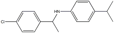 N-[1-(4-chlorophenyl)ethyl]-4-(propan-2-yl)aniline,,结构式