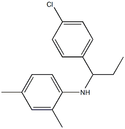 N-[1-(4-chlorophenyl)propyl]-2,4-dimethylaniline,,结构式