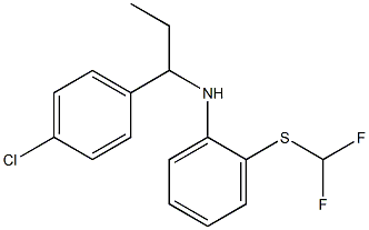 N-[1-(4-chlorophenyl)propyl]-2-[(difluoromethyl)sulfanyl]aniline Struktur