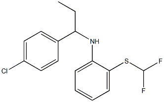 N-[1-(4-chlorophenyl)propyl]-2-[(difluoromethyl)sulfanyl]aniline