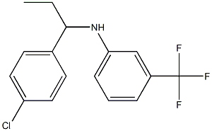 N-[1-(4-chlorophenyl)propyl]-3-(trifluoromethyl)aniline,,结构式