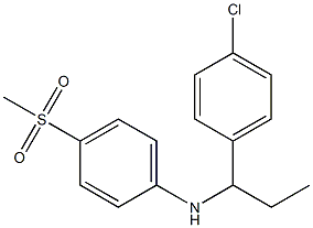 N-[1-(4-chlorophenyl)propyl]-4-methanesulfonylaniline Struktur