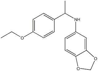 N-[1-(4-ethoxyphenyl)ethyl]-2H-1,3-benzodioxol-5-amine Structure