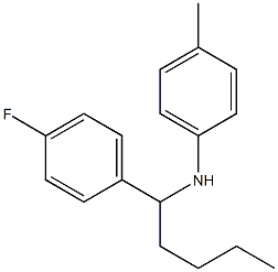 N-[1-(4-fluorophenyl)pentyl]-4-methylaniline Struktur