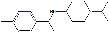 N-[1-(4-methylphenyl)propyl]-1-(propan-2-yl)piperidin-4-amine,,结构式