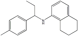 N-[1-(4-methylphenyl)propyl]-5,6,7,8-tetrahydronaphthalen-1-amine,,结构式