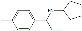 N-[1-(4-methylphenyl)propyl]cyclopentanamine,,结构式