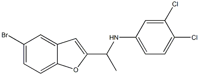 N-[1-(5-bromo-1-benzofuran-2-yl)ethyl]-3,4-dichloroaniline Struktur